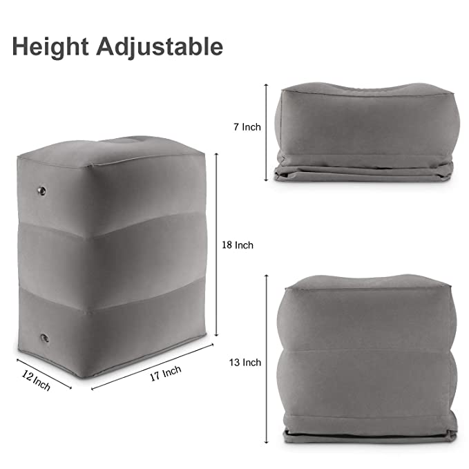 Inflatable Travel Foot Rest Pillow